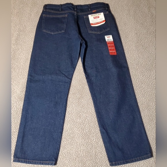 Wrangler Rustler Dark Blue Wash Denim Jeans Men Sz 36x29  NEW WITH TAGS - Picture 1 of 8